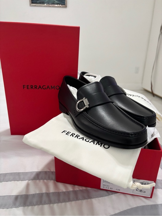 Salvatore Ferragamo Other - Salvatore Ferragamo Black Leather Bit Loafers with Silver Hardware